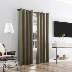 Sun Zero Tyrell Grommet Top Energy Saving 100% Blackout Single Curtain Panel