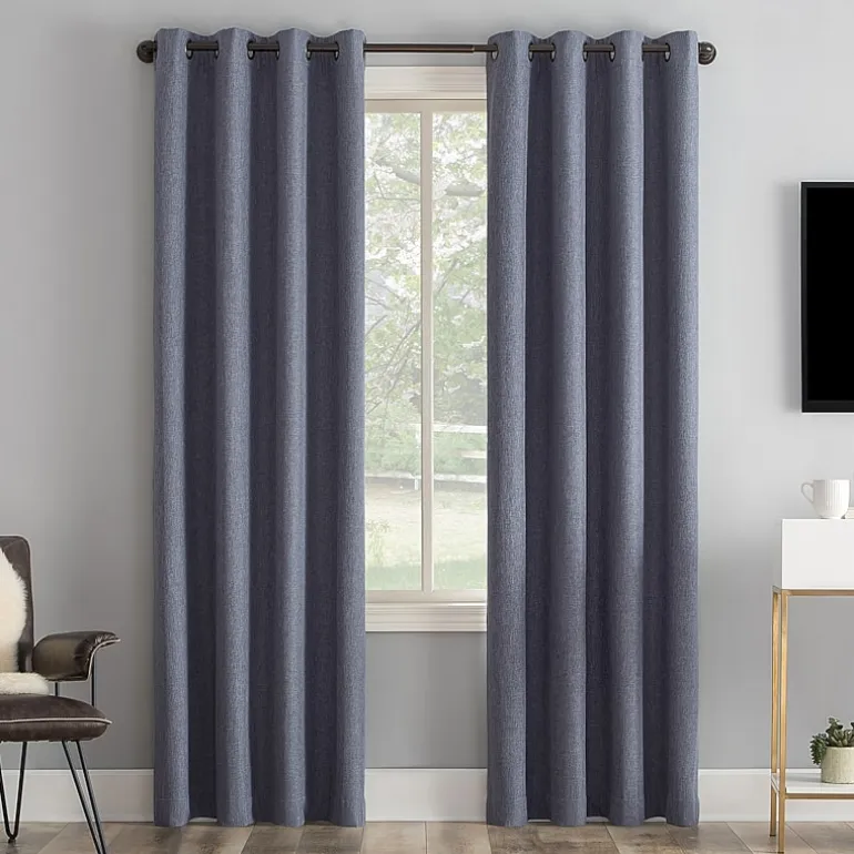 Sun Zero Tyrell Grommet Top Energy Saving 100% Blackout Single Curtain Panel
