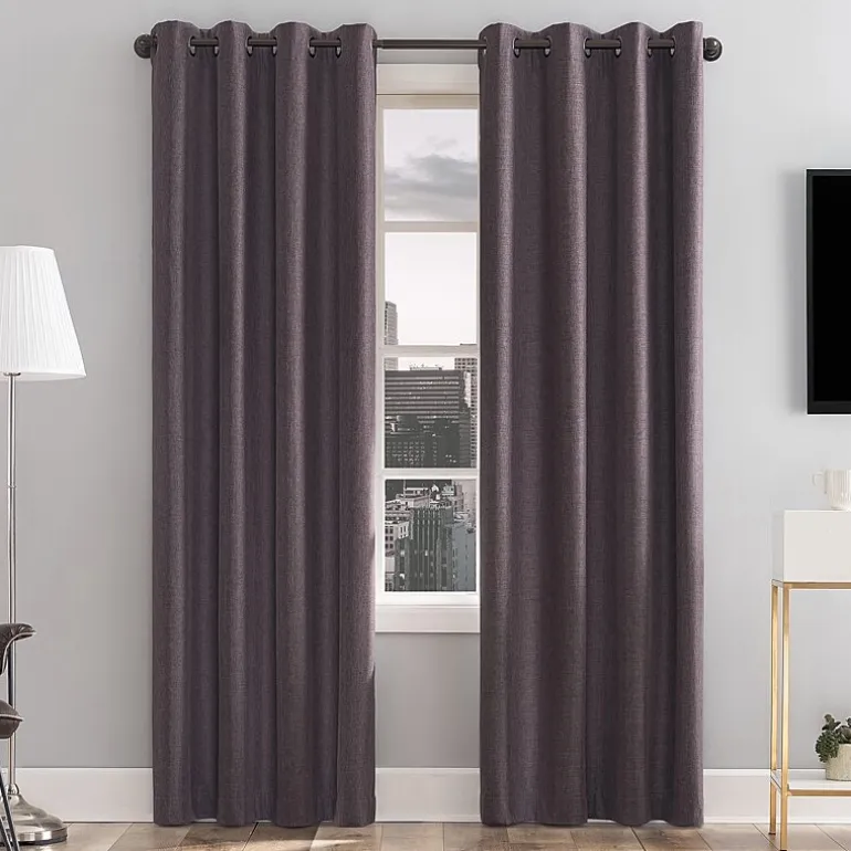 Sun Zero Tyrell Grommet Top Energy Saving 100% Blackout Single Curtain Panel