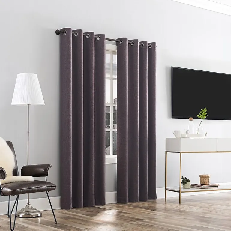 Sun Zero Tyrell Grommet Top Energy Saving 100% Blackout Single Curtain Panel