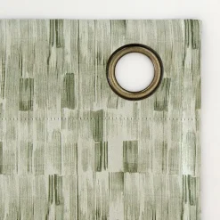 Sun Zero Vernon Monochrome Brushstrokes Magnetic Closure Grommet Top 100% Blackout Set of 2 Curtain Panel