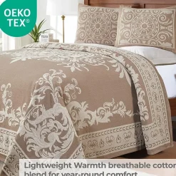SUPERIOR® Adalie Medallion Cotton Poly Reversible Jacquard Bedspread