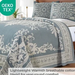 SUPERIOR® Adalie Medallion Cotton Poly Reversible Jacquard Bedspread