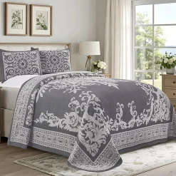 SUPERIOR® Adalie Medallion Cotton Poly Reversible Jacquard Bedspread