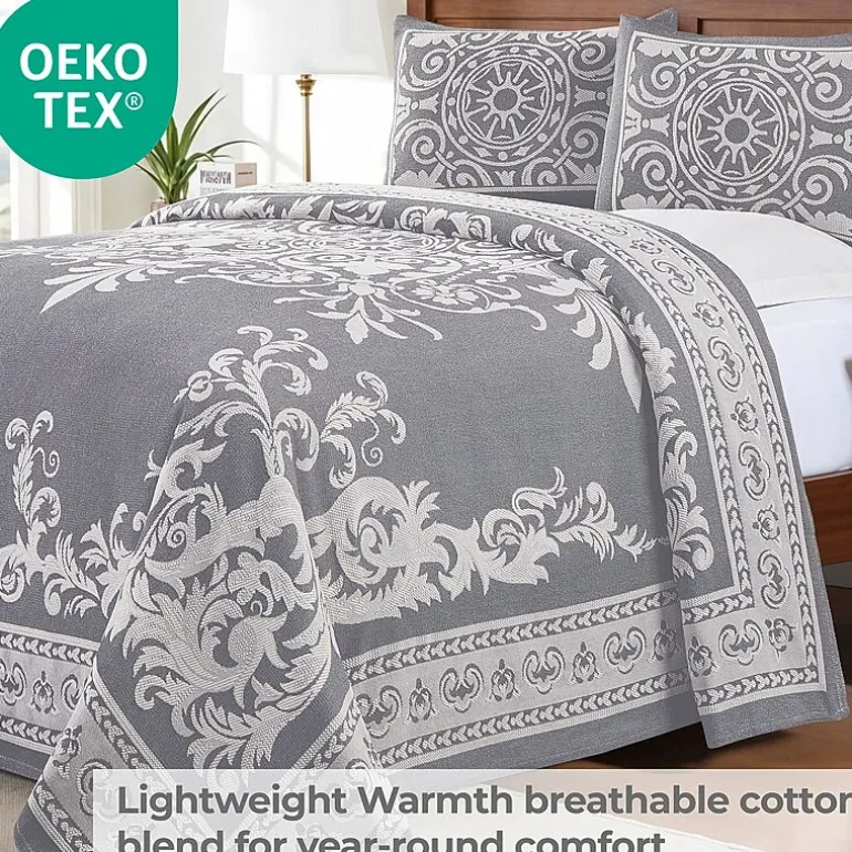 SUPERIOR® Adalie Medallion Cotton Poly Reversible Jacquard Bedspread