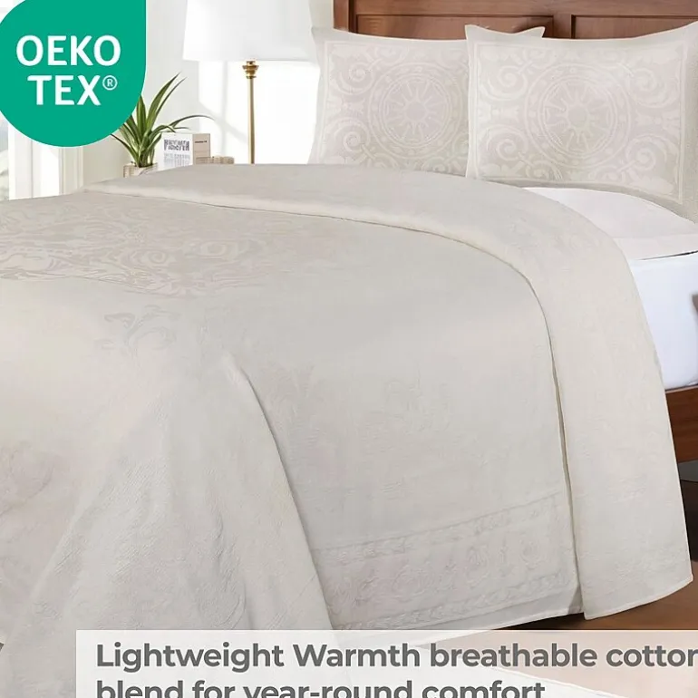 SUPERIOR® Adalie Medallion Cotton Poly Reversible Jacquard Bedspread