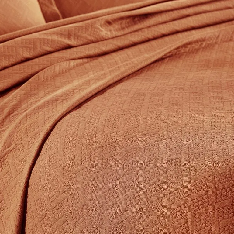 SUPERIOR® Basketweave Matelasse Cotton Woven Jacquard Bedspread