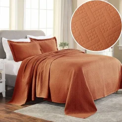 SUPERIOR® Basketweave Matelasse Cotton Woven Jacquard Bedspread
