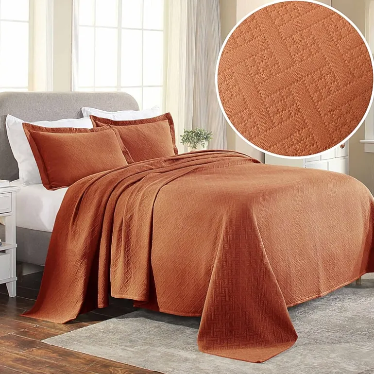 SUPERIOR® Basketweave Matelasse Cotton Woven Jacquard Bedspread