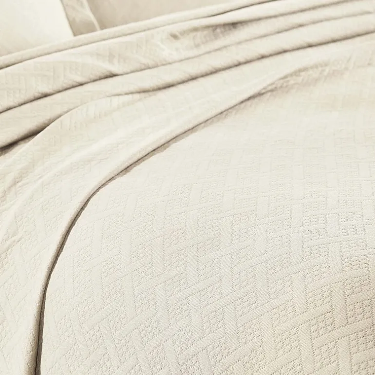 SUPERIOR® Basketweave Matelasse Cotton Woven Jacquard Bedspread