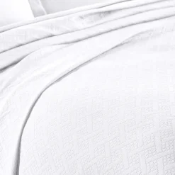 SUPERIOR® Basketweave Matelasse Cotton Woven Jacquard Bedspread
