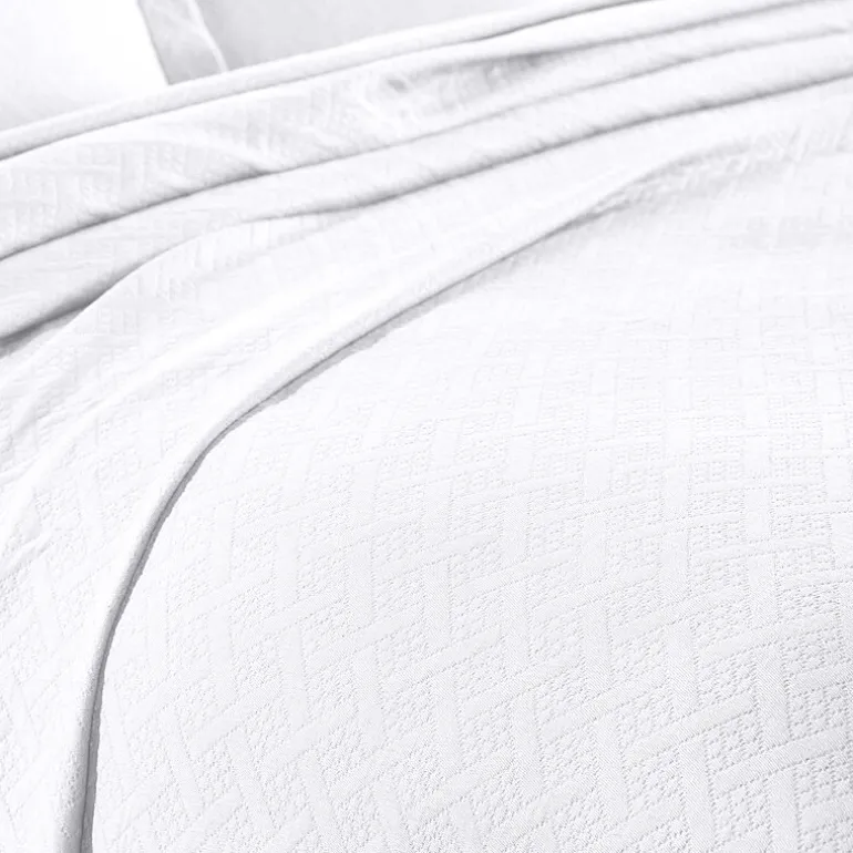 SUPERIOR® Basketweave Matelasse Cotton Woven Jacquard Bedspread
