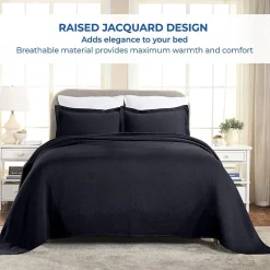 SUPERIOR® Basketweave Matelasse Cotton Woven Jacquard Bedspread