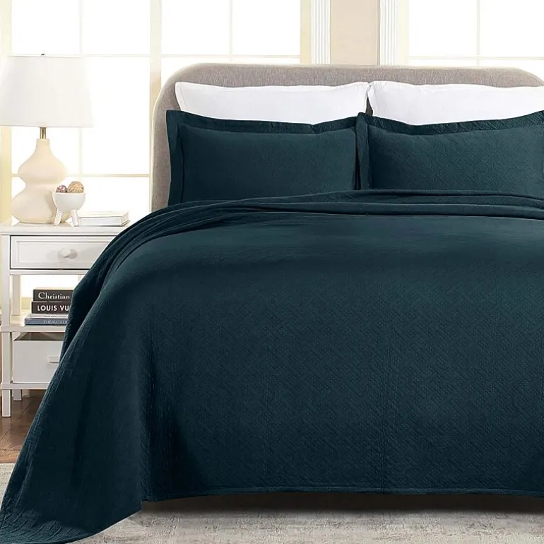 SUPERIOR® Basketweave Matelasse Cotton Woven Jacquard Bedspread