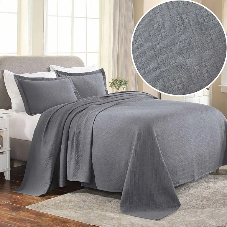 SUPERIOR® Basketweave Matelasse Cotton Woven Jacquard Bedspread