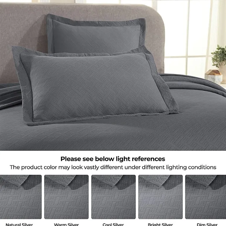 SUPERIOR® Basketweave Matelasse Cotton Woven Jacquard Bedspread