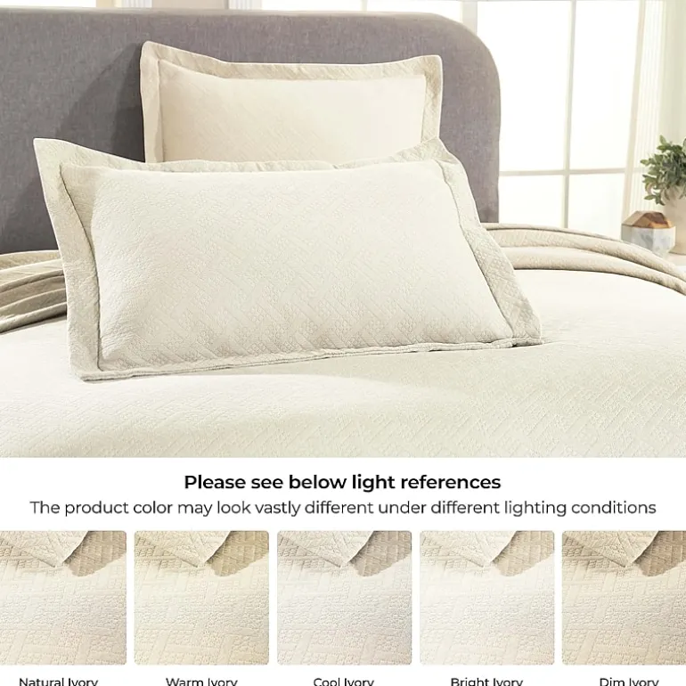 SUPERIOR® Basketweave Matelasse Cotton Woven Jacquard Bedspread