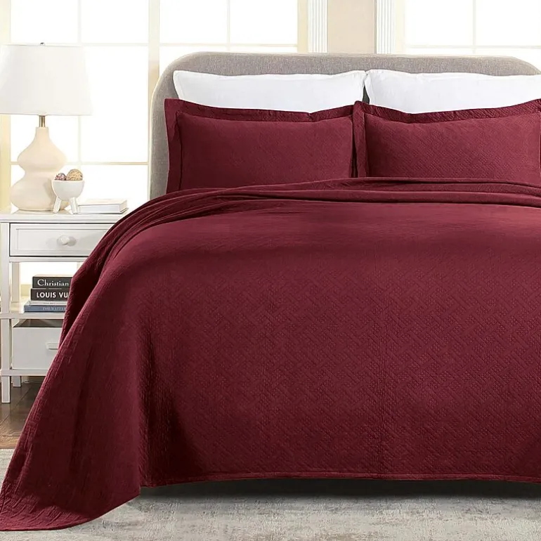 SUPERIOR® Basketweave Matelasse Cotton Woven Jacquard Bedspread