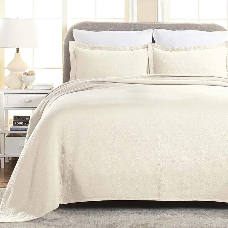 SUPERIOR® Basketweave Matelasse Cotton Woven Jacquard Bedspread
