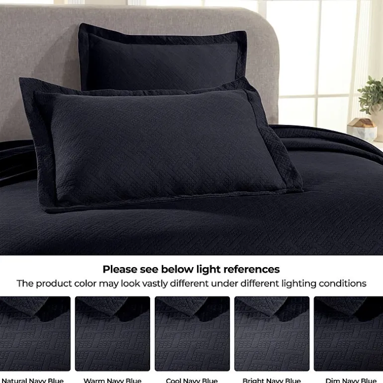 SUPERIOR® Basketweave Matelasse Cotton Woven Jacquard Bedspread