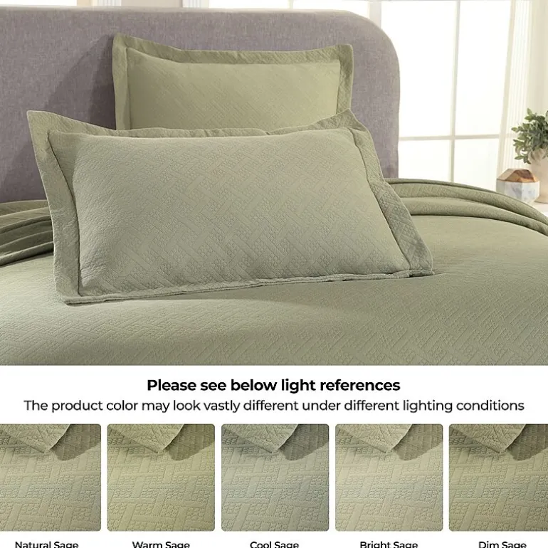SUPERIOR® Basketweave Matelasse Cotton Woven Jacquard Bedspread