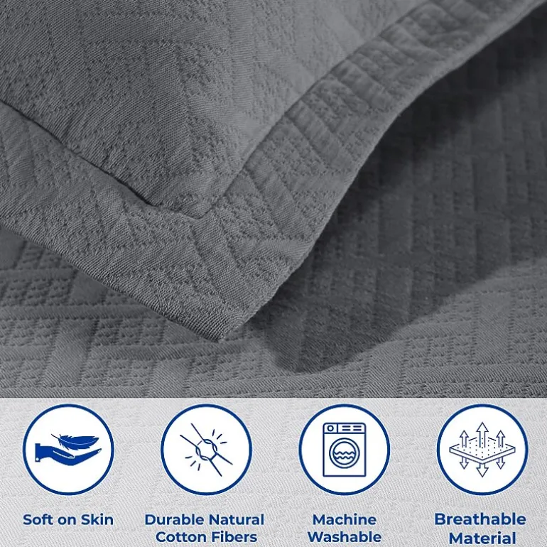 SUPERIOR® Basketweave Matelasse Cotton Woven Jacquard Bedspread