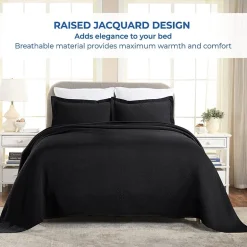 SUPERIOR® Basketweave Matelasse Cotton Woven Jacquard Bedspread