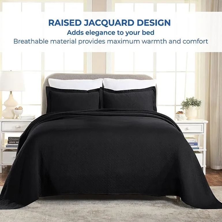 SUPERIOR® Basketweave Matelasse Cotton Woven Jacquard Bedspread