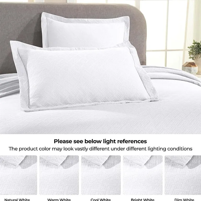 SUPERIOR® Basketweave Matelasse Cotton Woven Jacquard Bedspread