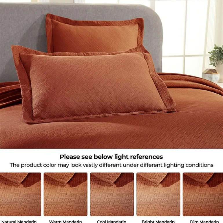 SUPERIOR® Basketweave Matelasse Cotton Woven Jacquard Bedspread
