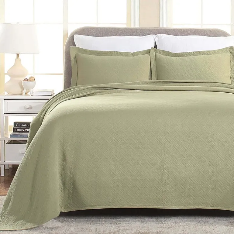 SUPERIOR® Basketweave Matelasse Cotton Woven Jacquard Bedspread