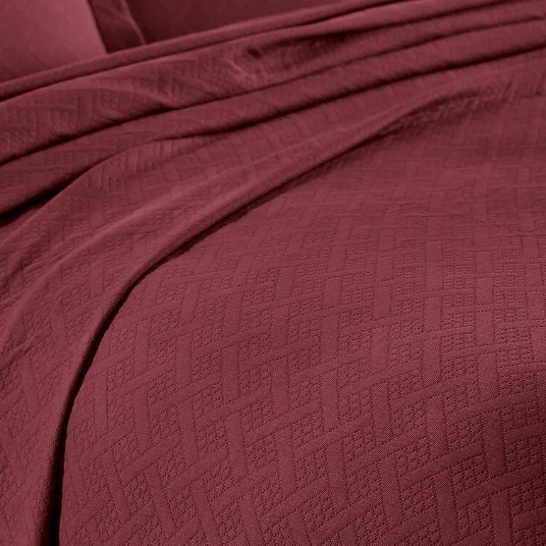 SUPERIOR® Basketweave Matelasse Cotton Woven Jacquard Bedspread