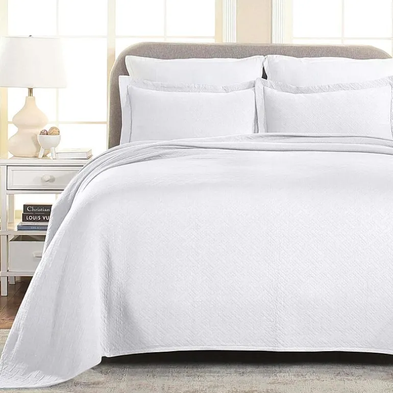 SUPERIOR® Basketweave Matelasse Cotton Woven Jacquard Bedspread