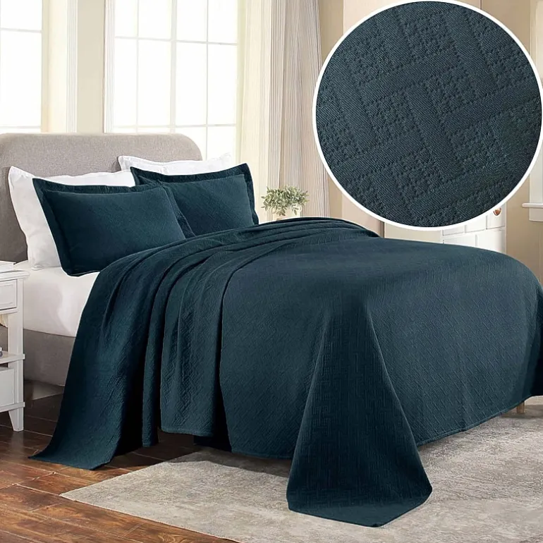 SUPERIOR® Basketweave Matelasse Cotton Woven Jacquard Bedspread