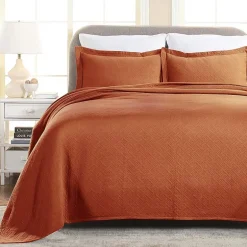 SUPERIOR® Basketweave Matelasse Cotton Woven Jacquard Bedspread