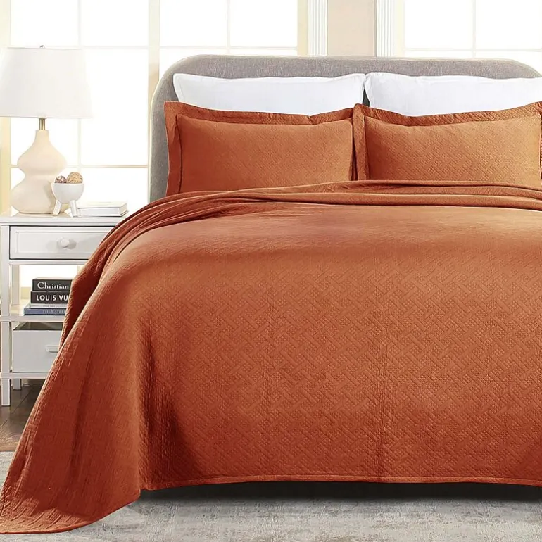 SUPERIOR® Basketweave Matelasse Cotton Woven Jacquard Bedspread