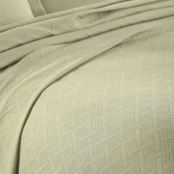 SUPERIOR® Basketweave Matelasse Cotton Woven Jacquard Bedspread