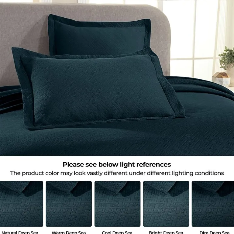 SUPERIOR® Basketweave Matelasse Cotton Woven Jacquard Bedspread