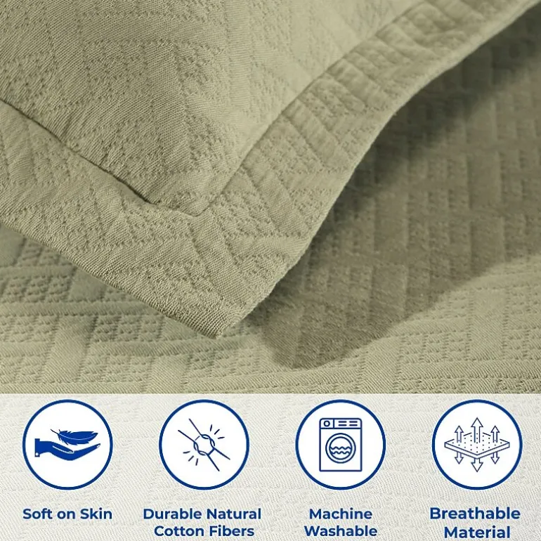 SUPERIOR® Basketweave Matelasse Cotton Woven Jacquard Bedspread