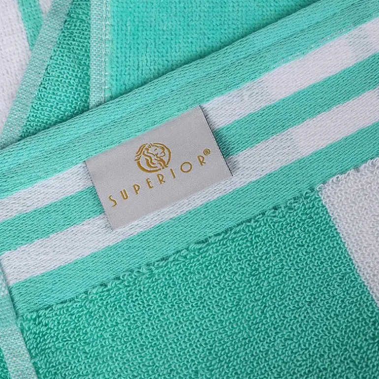 SUPERIOR® Cabana Collection |100% Cotton Quick Dry 2 Piece Beach Towel Set