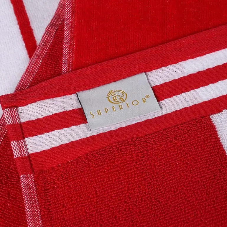 SUPERIOR® Cabana Collection |100% Cotton Quick Dry 2 Piece Beach Towel Set