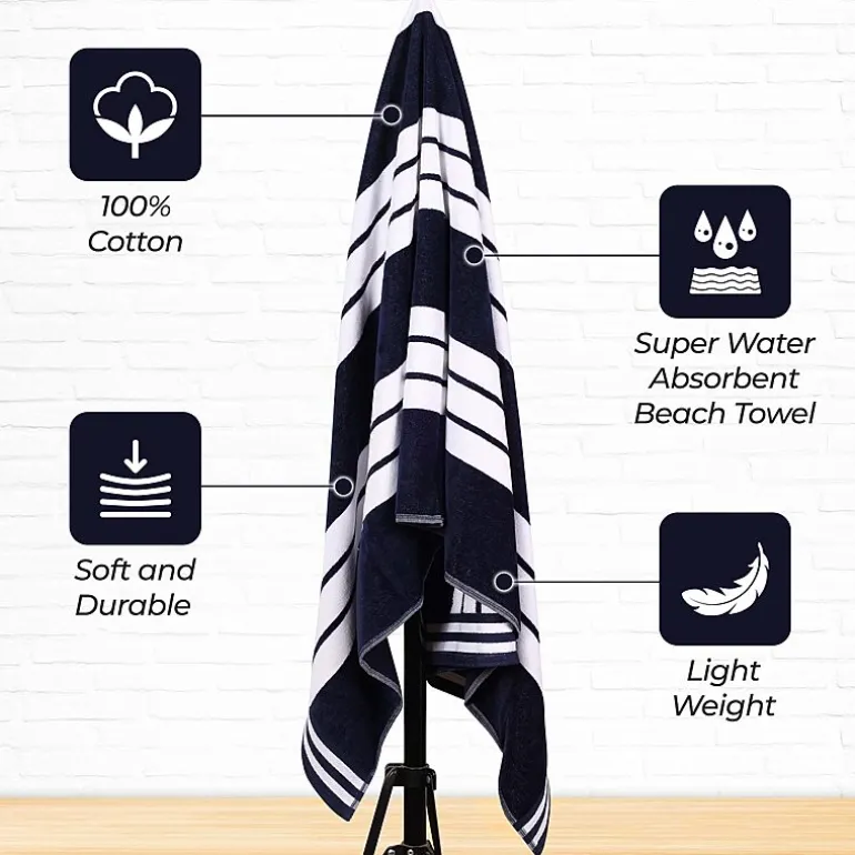 SUPERIOR® Cabana Collection | 100% Cotton Quick Dry Beach Towel