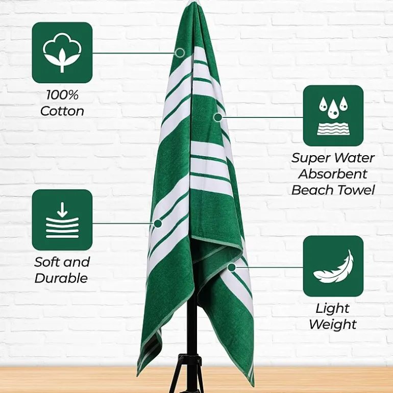 SUPERIOR® Cabana Collection | 100% Cotton Quick Dry Beach Towel
