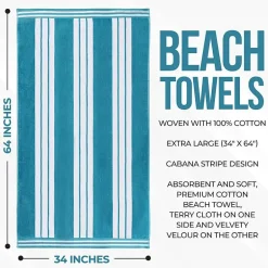 SUPERIOR® Cabana Collection | 100% Cotton Quick Dry Beach Towel