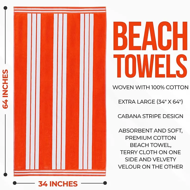 SUPERIOR® Cabana Collection | 100% Cotton Quick Dry Beach Towel