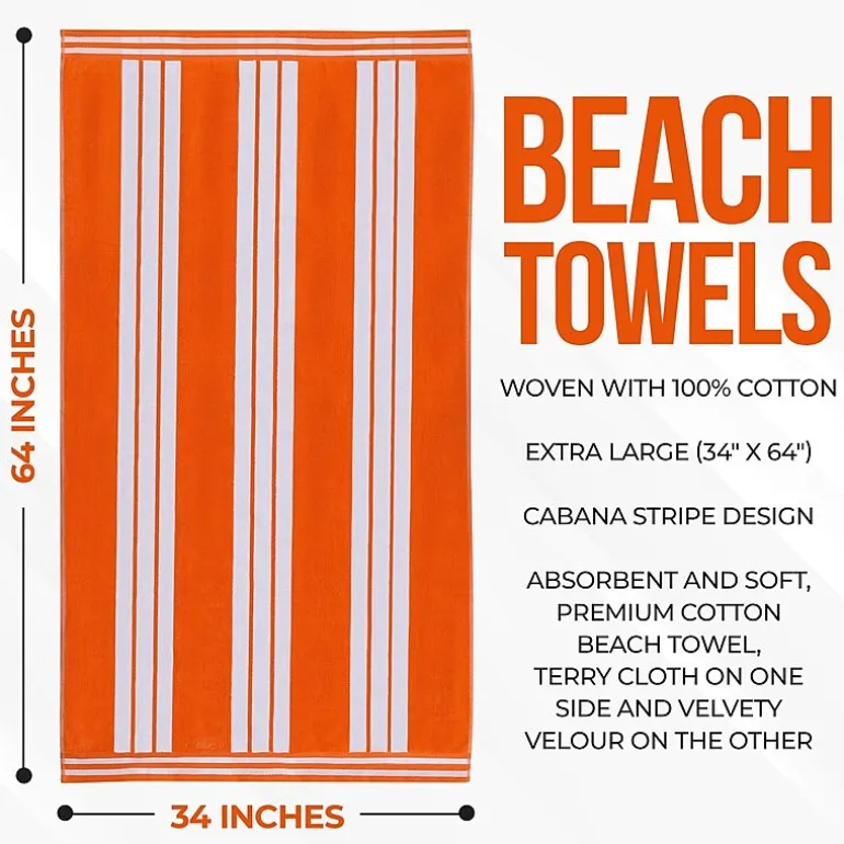 SUPERIOR® Cabana Collection | 100% Cotton Quick Dry Beach Towel