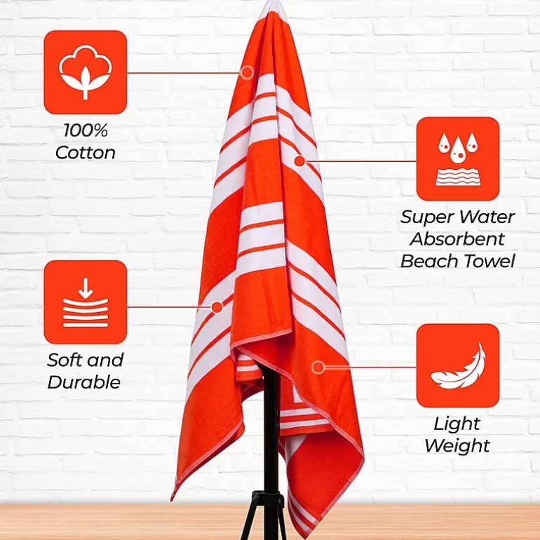 SUPERIOR® Cabana Collection | 100% Cotton Quick Dry Beach Towel