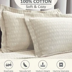 SUPERIOR® Calvert Cotton Lattice Geometric Jacquard Bedspread