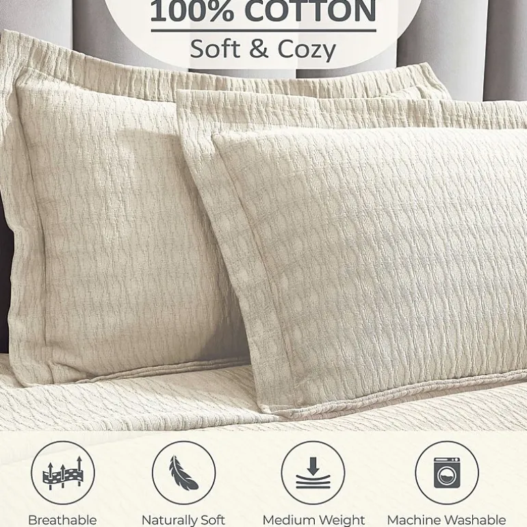 SUPERIOR® Calvert Cotton Lattice Geometric Jacquard Bedspread