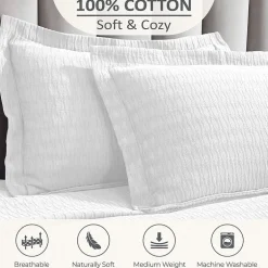 SUPERIOR® Calvert Cotton Lattice Geometric Jacquard Bedspread
